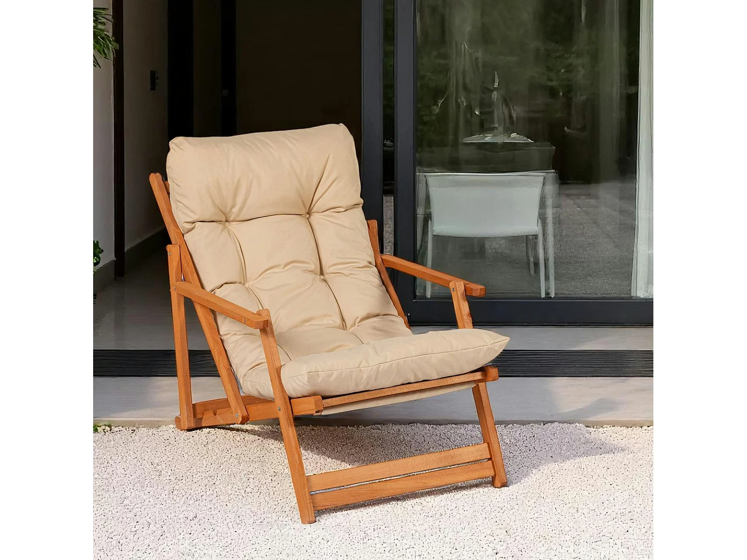 Chilienne beige pliante - grand confort SORA