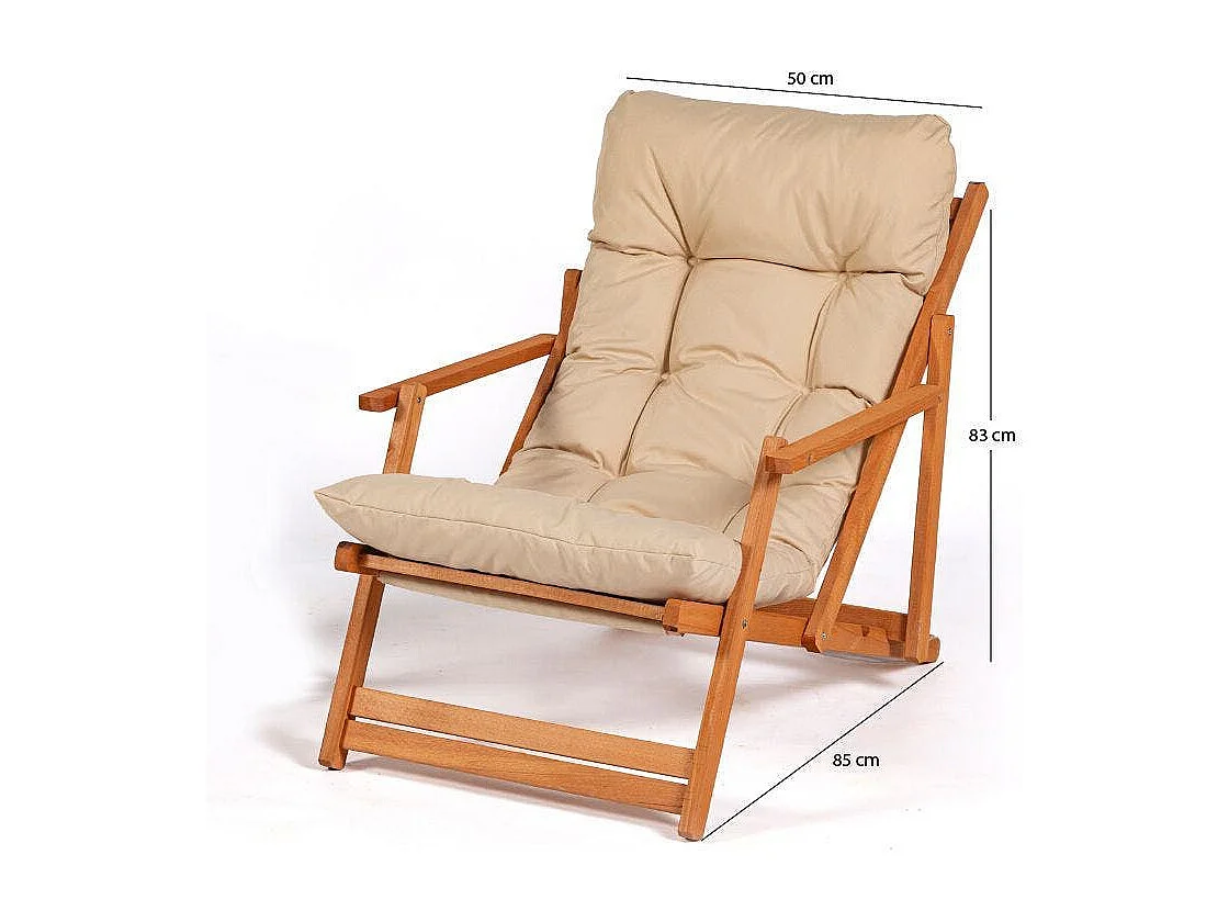 Chilienne beige pliante - grand confort SORA