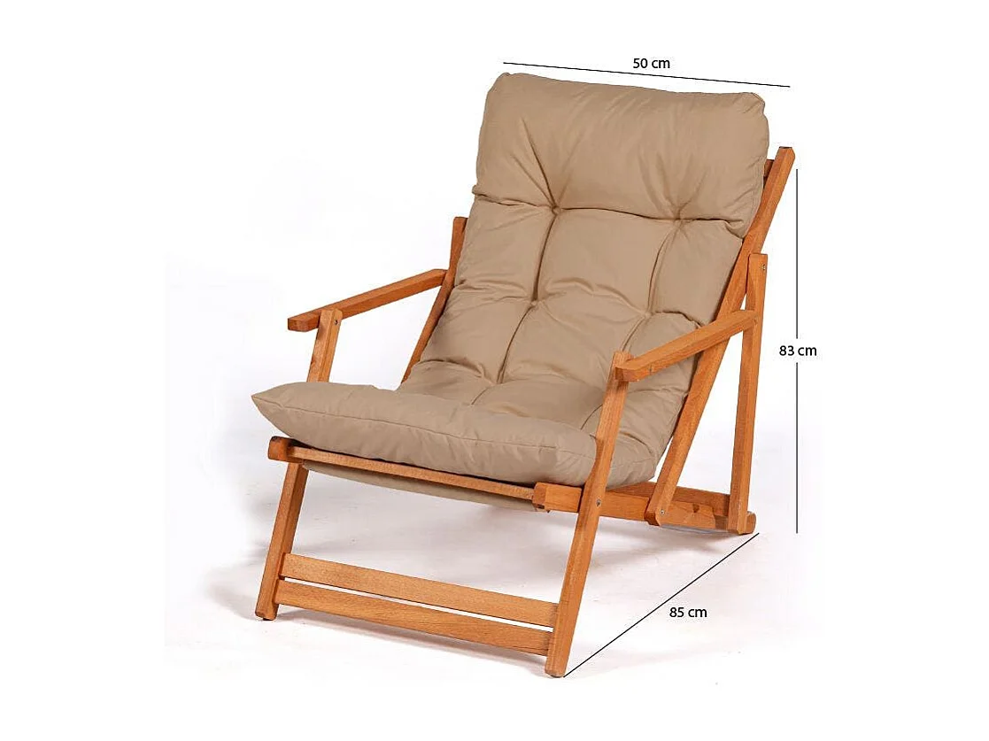 Chilienne taupe pliante - grand confort SORA
