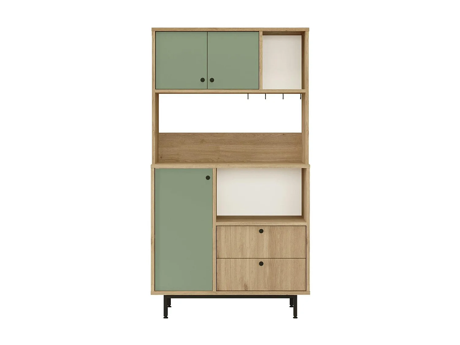 Buffet cuisine bohème niches micro-ondes et cafetière JENA