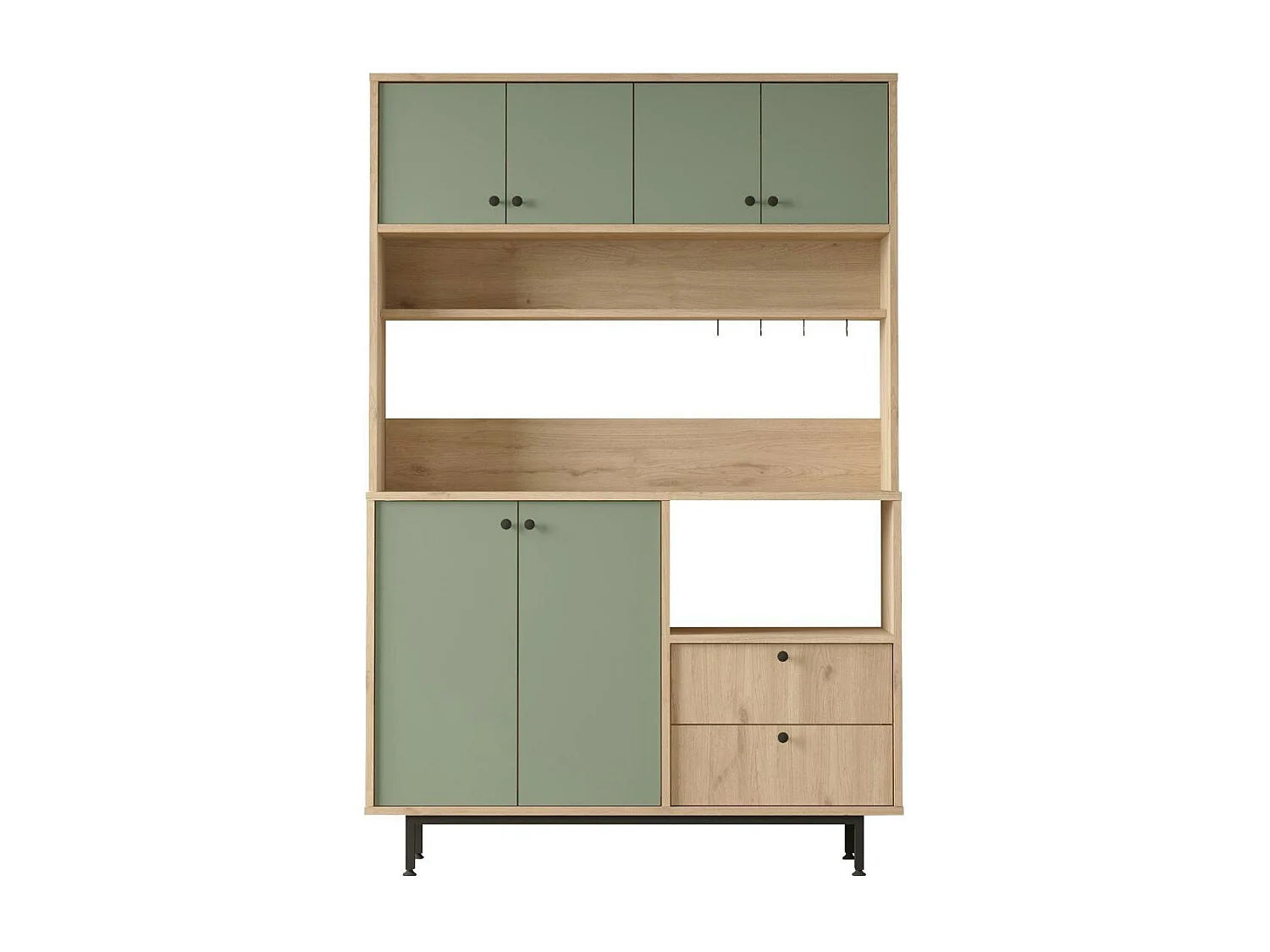 Buffet cuisine bohème niche micro-ondes L 120 cm JENA