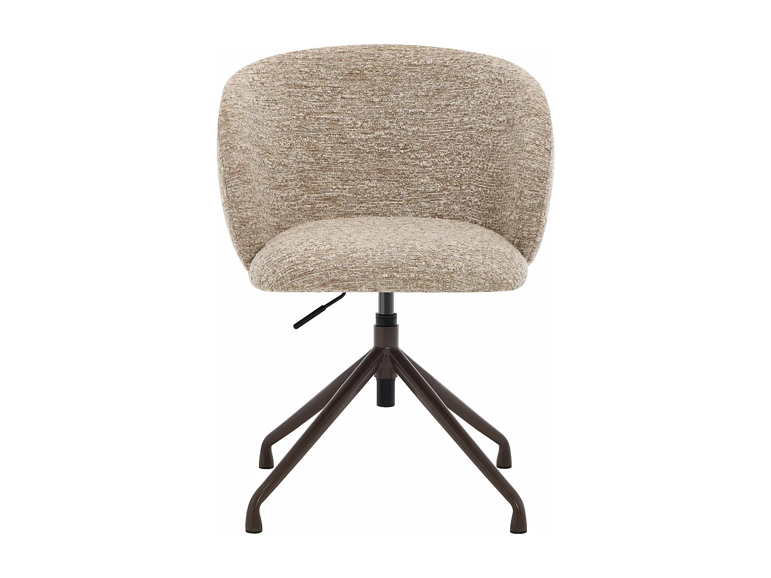 Chaise de bureau – Tissu texturé – Beige et marron – Hauteur réglable - DUMALI