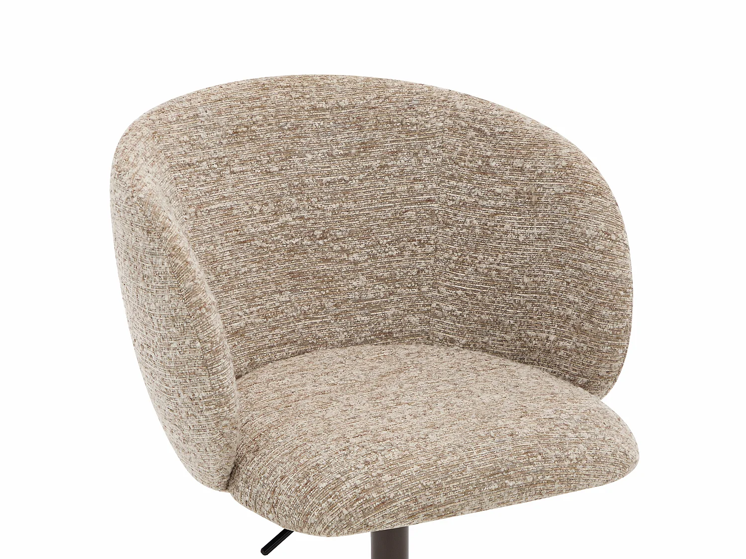 Chaise de bureau – Tissu texturé – Beige et marron – Hauteur réglable - DUMALI