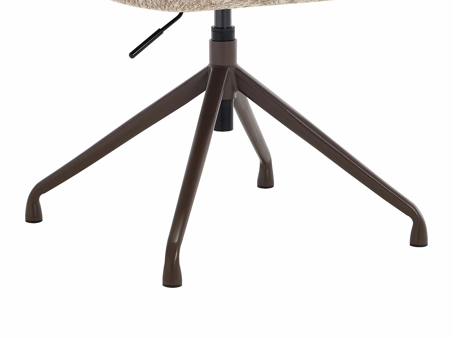 Chaise de bureau – Tissu texturé – Beige et marron – Hauteur réglable - DUMALI