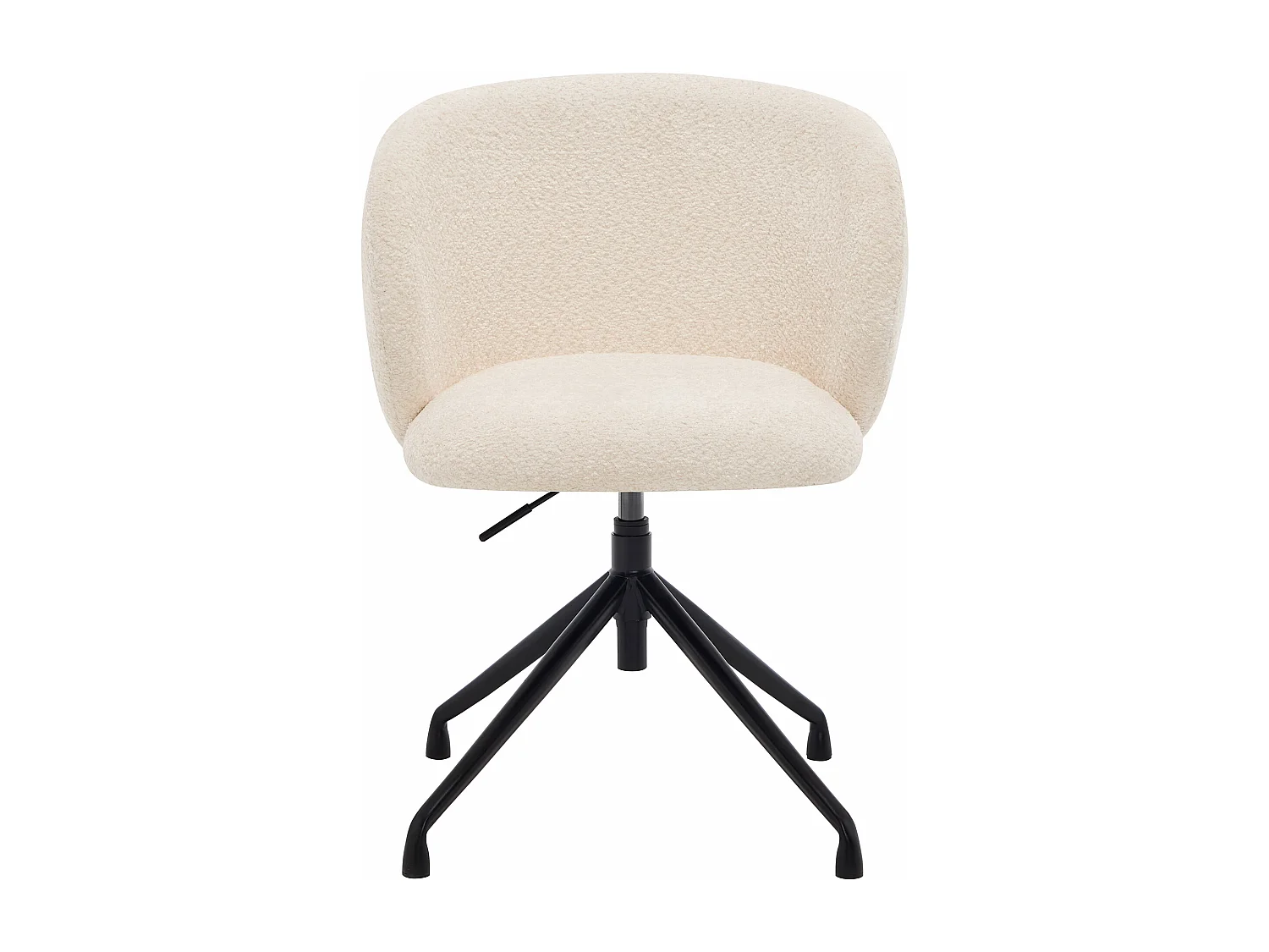 Chaise de bureau – Tissu texturé – Blanc et noir – Hauteur réglable – DUMALI