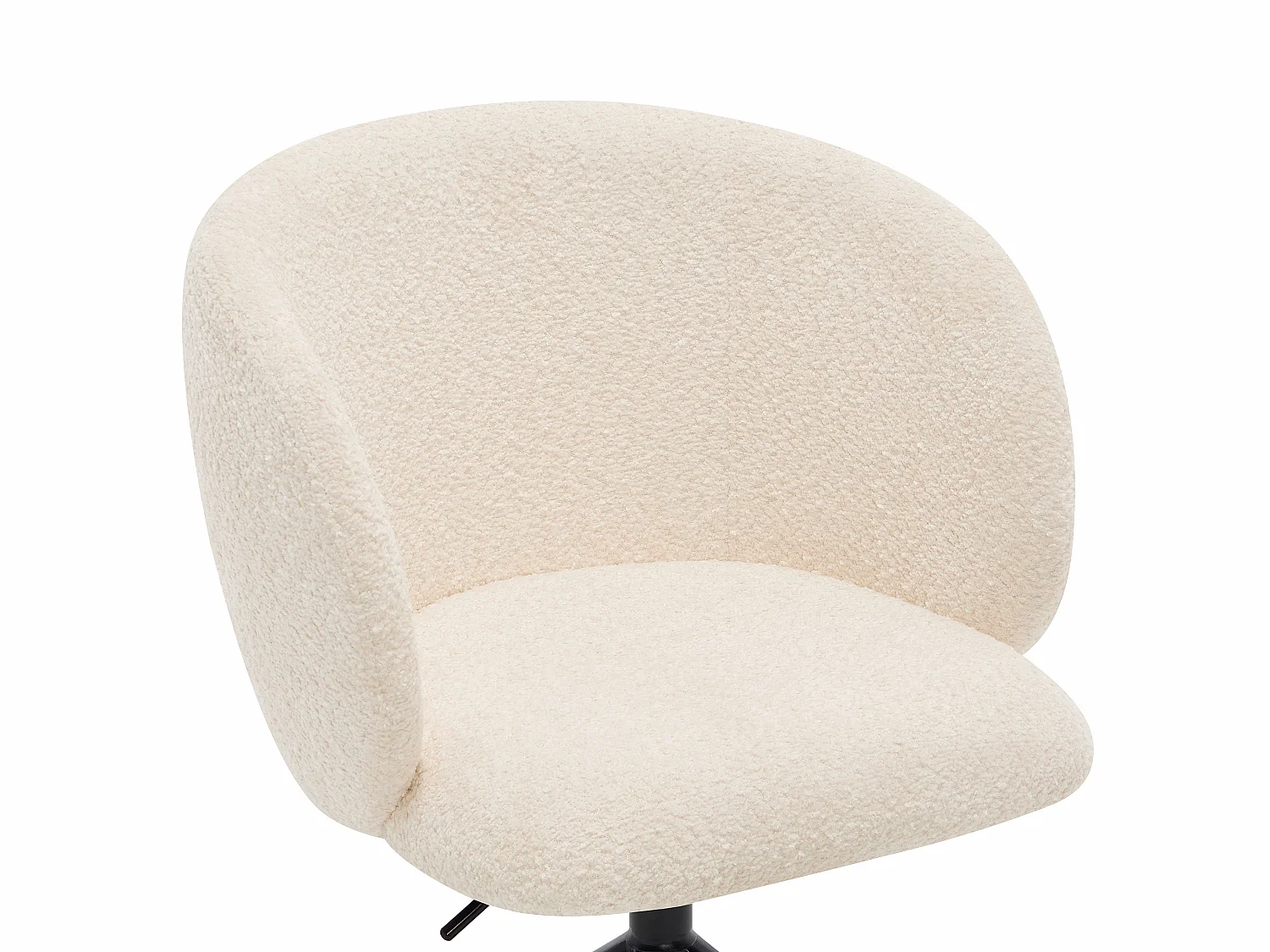 Chaise de bureau – Tissu texturé – Blanc et noir – Hauteur réglable – DUMALI