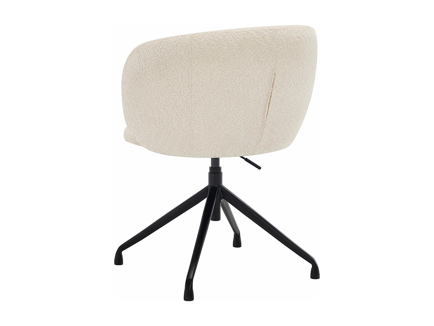 Chaise de bureau – Tissu texturé – Blanc et noir – Hauteur réglable – DUMALI