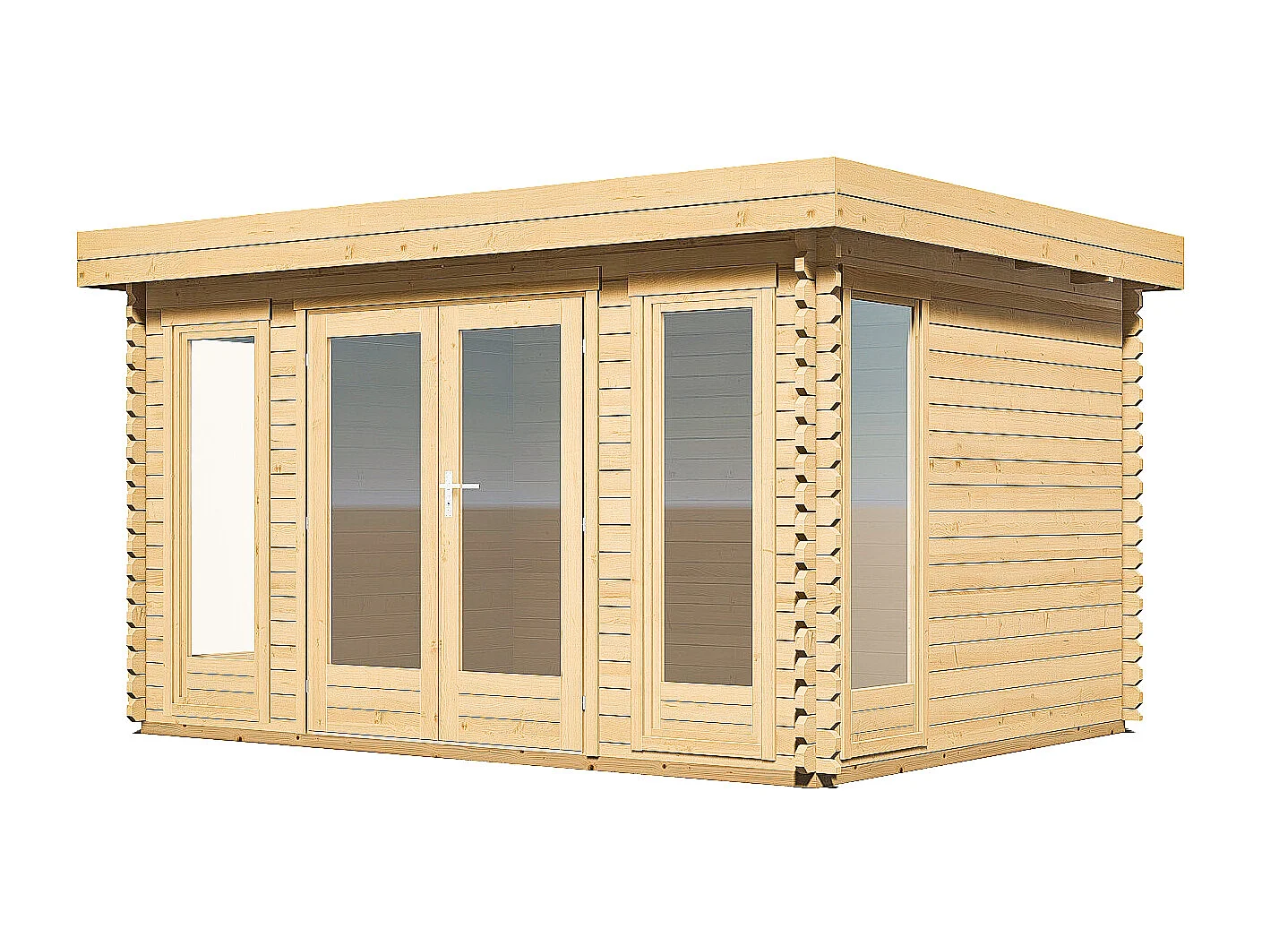 Studio de jardin en bois 13,3 m² avec plancher - Epaisseur 40 mm - BOESIA