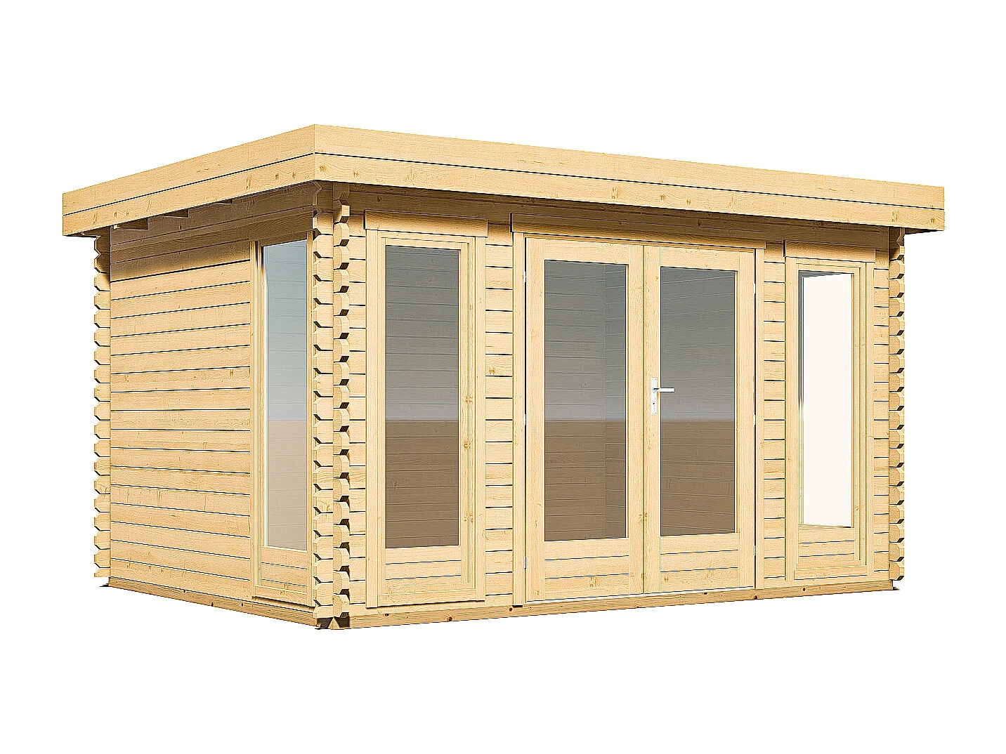Studio de jardin en bois 13,3 m² avec plancher - Epaisseur 40 mm - BOESIA