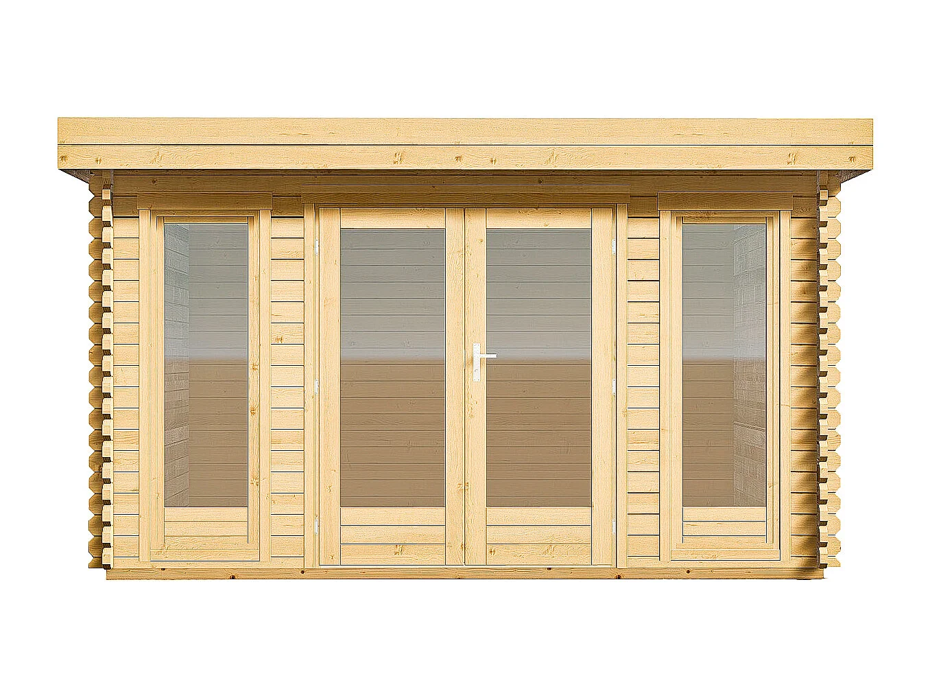 Studio de jardin en bois 13,3 m² avec plancher - Epaisseur 40 mm - BOESIA