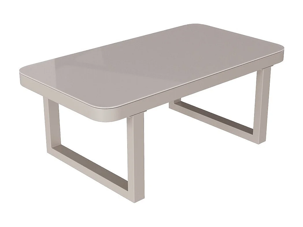 Ensemble de mobilier de jardin, accoudoirs et dossier tressés, en tubes d'acier galvanisé,beige