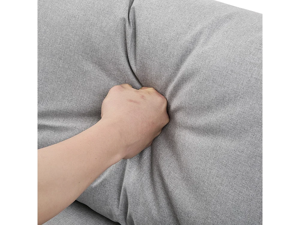 Tuinset, frame van gegalvaniseerd ijzer, 6 zitplaatsen, verstelbare poten, afneembare rugleuningen, grijs