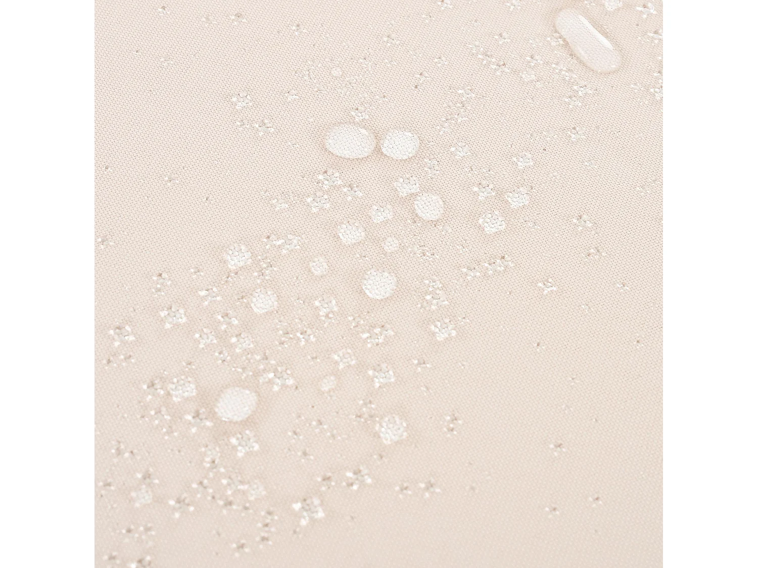 Tuinset, 6-delig, bestaande uit een bank, een poef en een eettafel, blad van tamarindehout,  beige