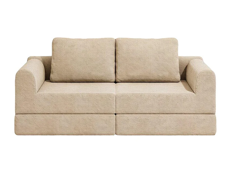 Opvouwbare slaapbank met multifunctionele rugleuning van traagschuim, draagbaar vloerkleed, wit