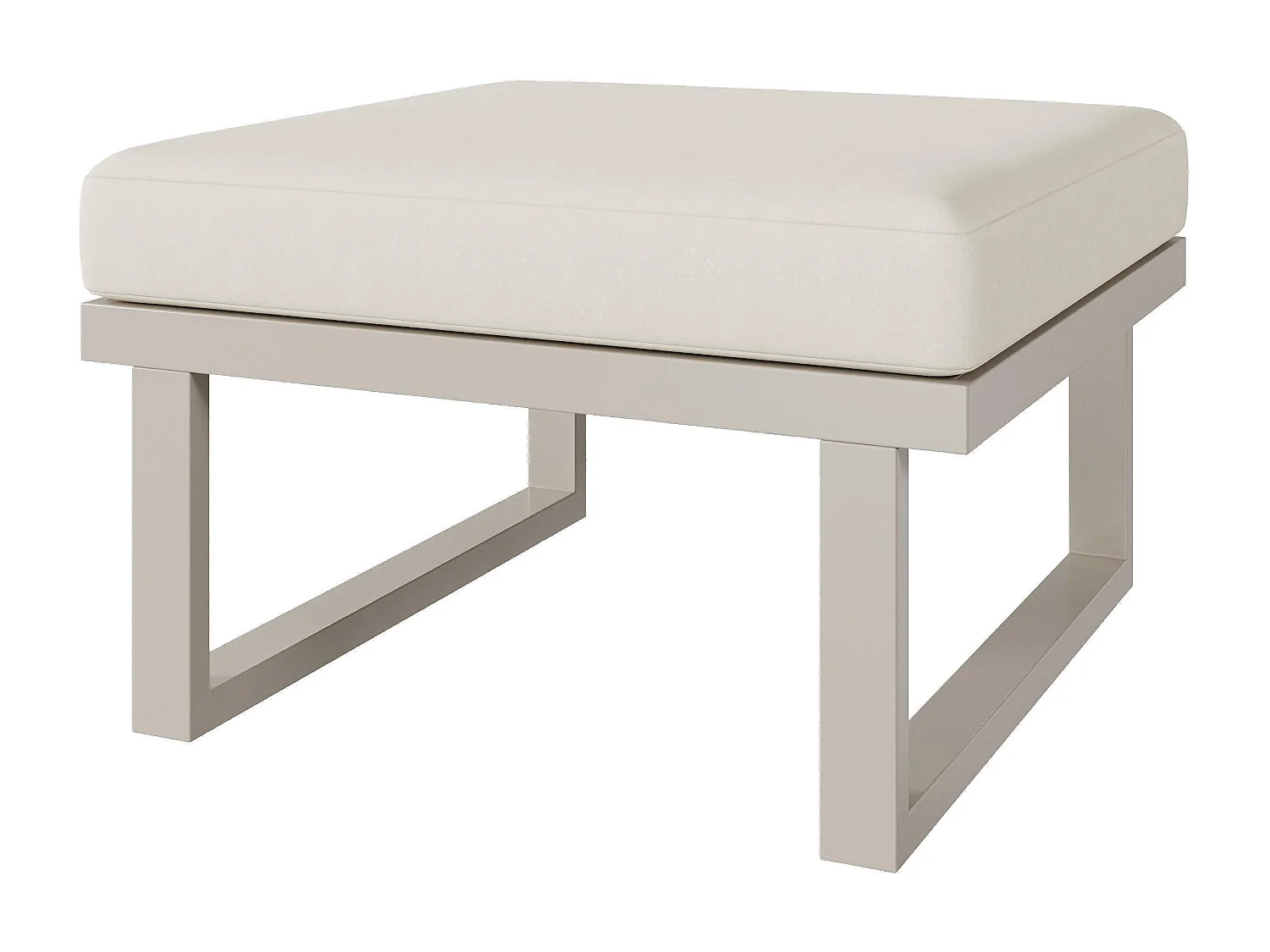 Tuinset, geschikt voor maximaal 7 personen, van gegalvaniseerde stalen buizen, kleur kaki + beige