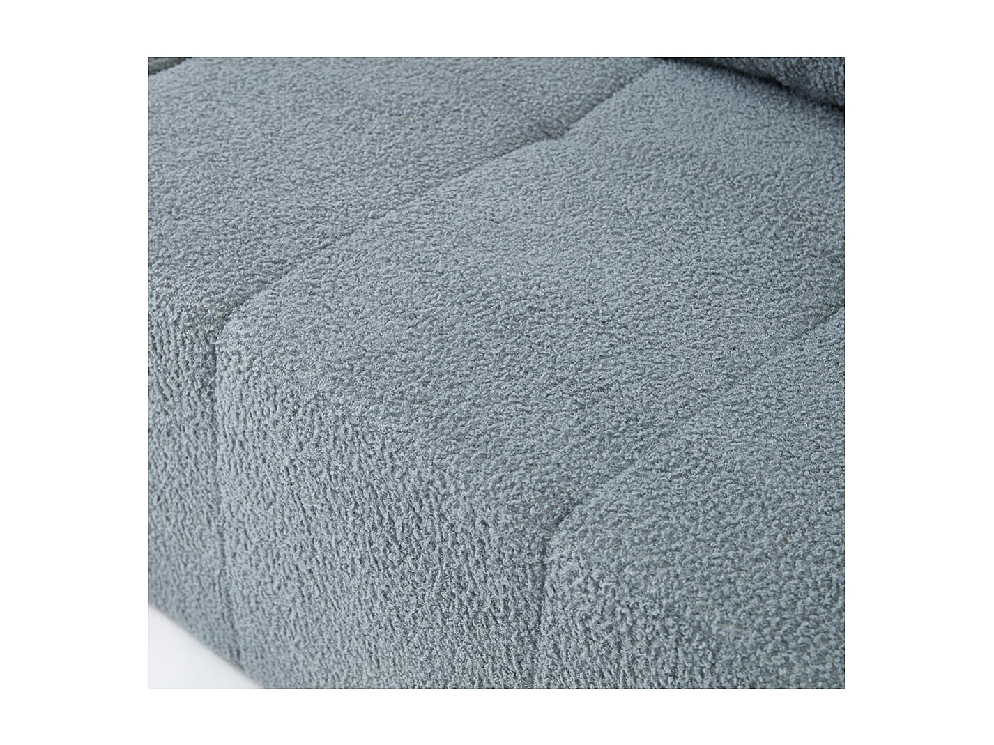 Canapé modulable convertible, canapé trois places sans ossature, aucun assemblage requis, gris clair