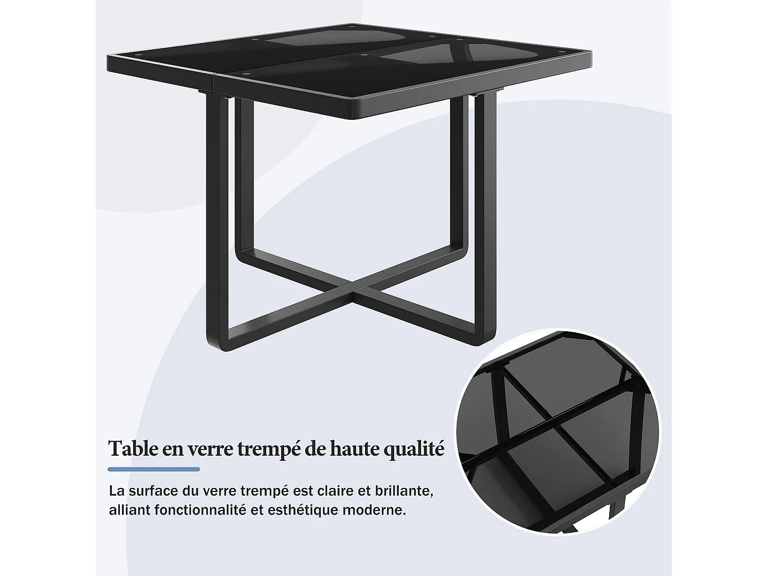 Tuinset, bestaande uit zes stoelen en een tafel voor zes personen, met glazen blad, grijs.