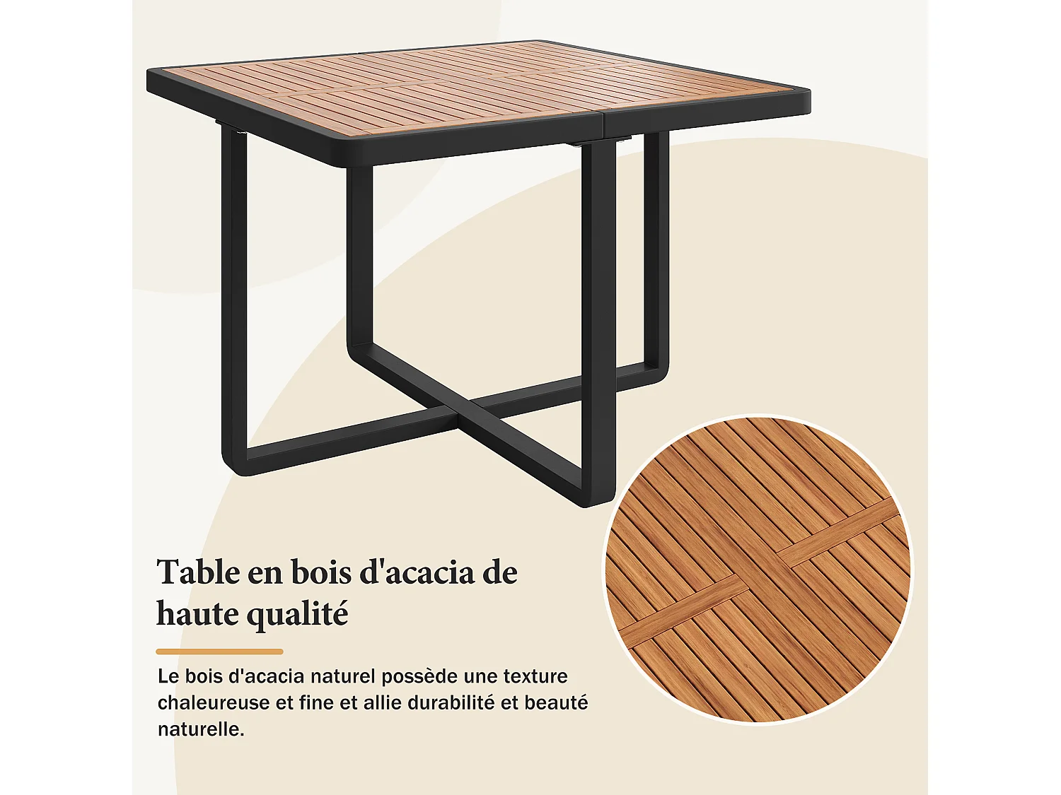 Tuinset, bestaande uit zes stoelen en een tafel voor zes personen, met massief houten blad, grijs