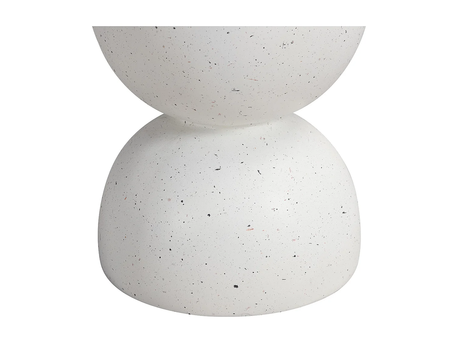 Table d'appoint d'extérieur en MgO, légère et pratique, en terrazzo blanc