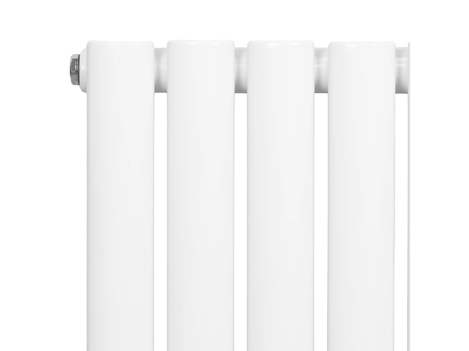 Verticale design radiator ovaal 1 kolom - wit 1800x480 mm thermostaatkraan