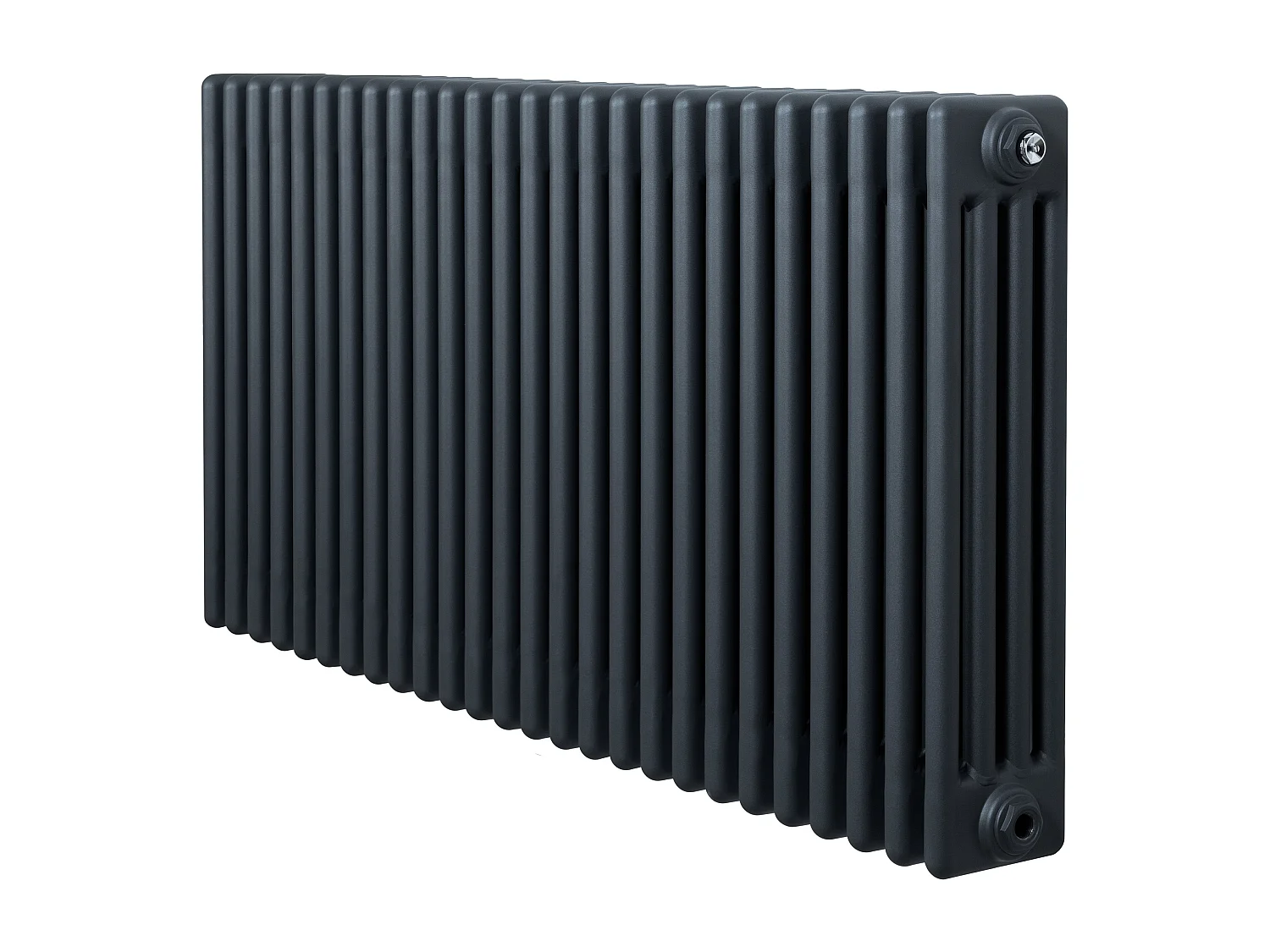 Radiador Horizontal 4 Colunas 600x1190 mm - Cinza Antracite, Aço Carbono 1.5 mm, 1512 W, Alta Eficiência, Fácil Instalação, Durável e Design Clássico