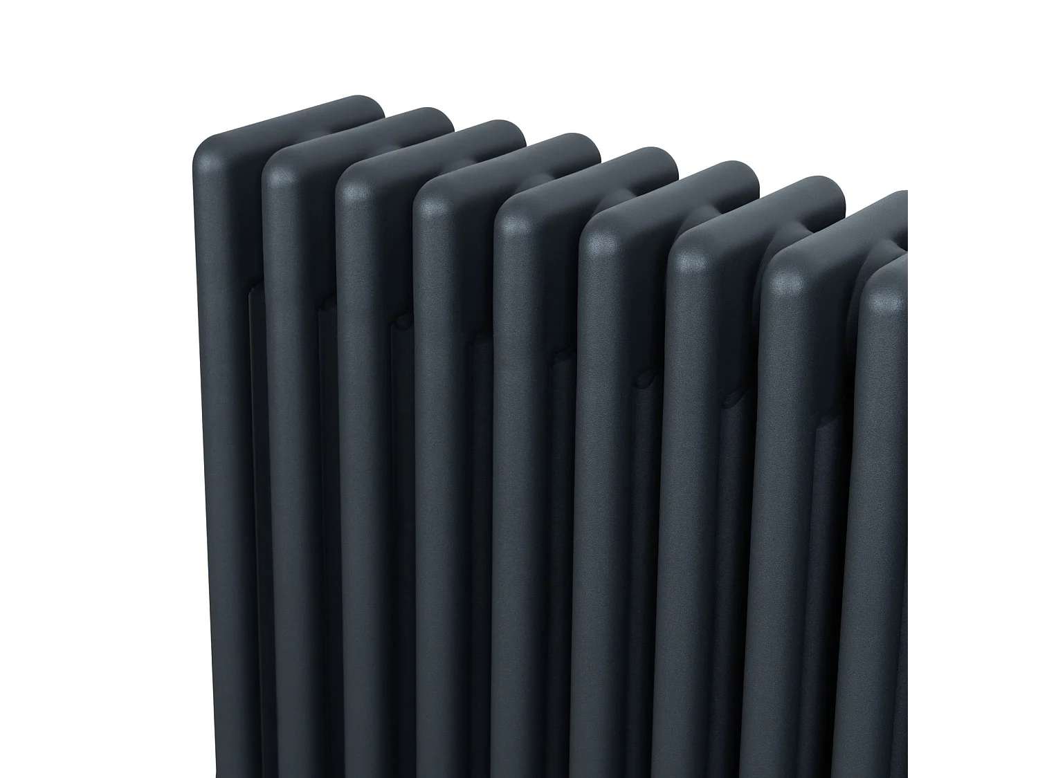 Radiador Horizontal 4 Colunas 600x1190 mm - Cinza Antracite, Aço Carbono 1.5 mm, 1512 W, Alta Eficiência, Fácil Instalação, Durável e Design Clássico