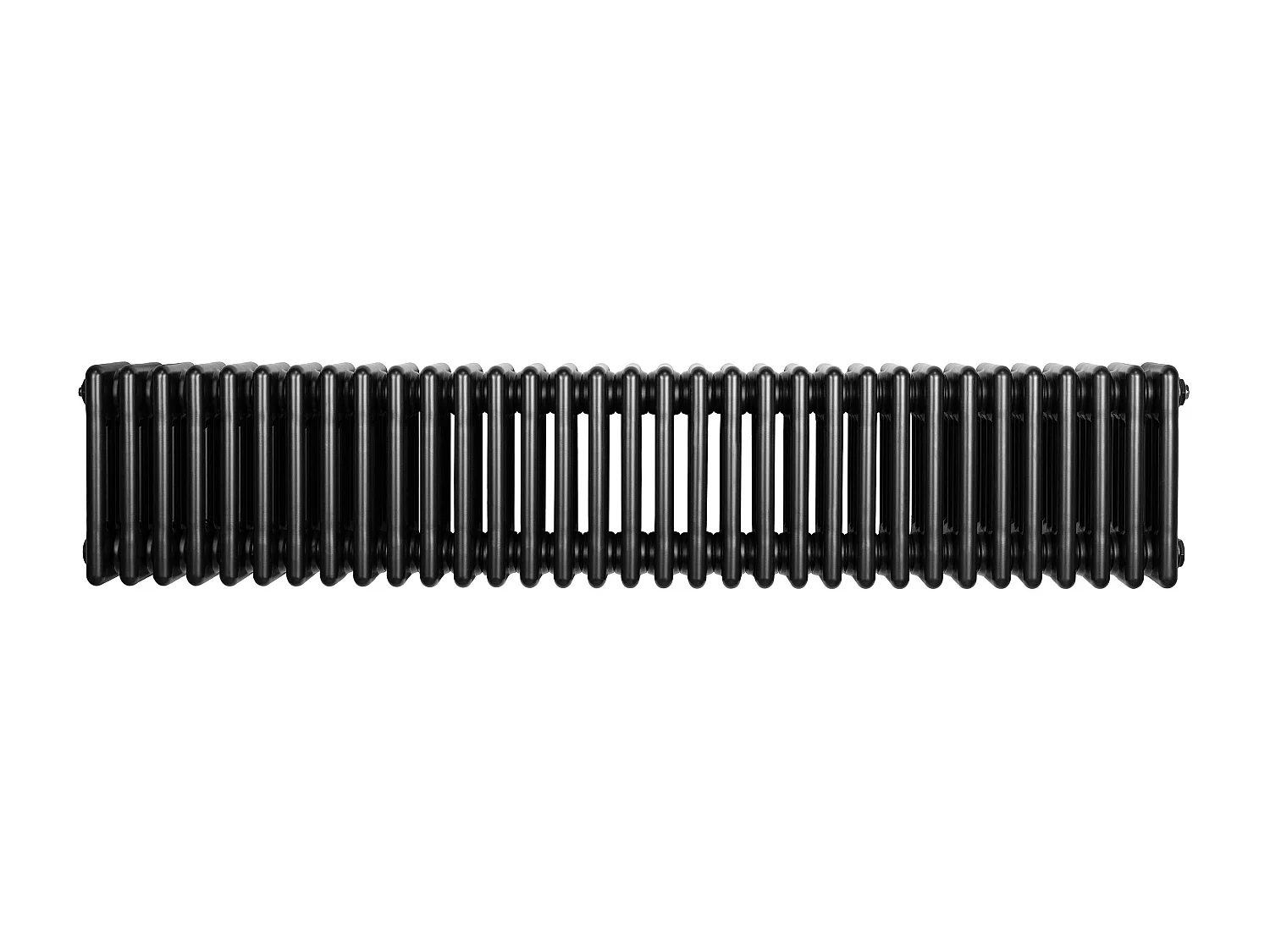 Radiador Tradicional Horizontal 4 Columnas - Negro | 300mm x 1505mm | Acero Premium 1672 W | Soportes, Kit, Cepillo | Garantía 15 Años | Calefacción
