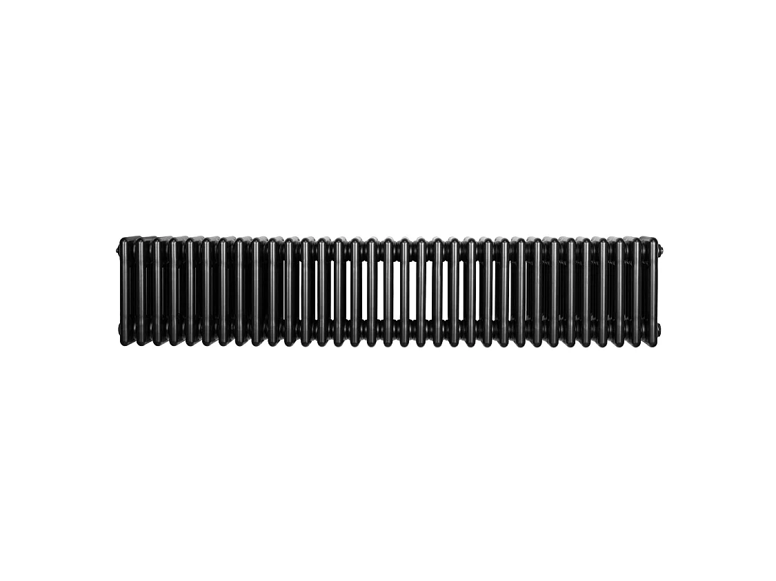 Tradiční čtyřsloupový radiátor - 300 x 1505 mm - černý