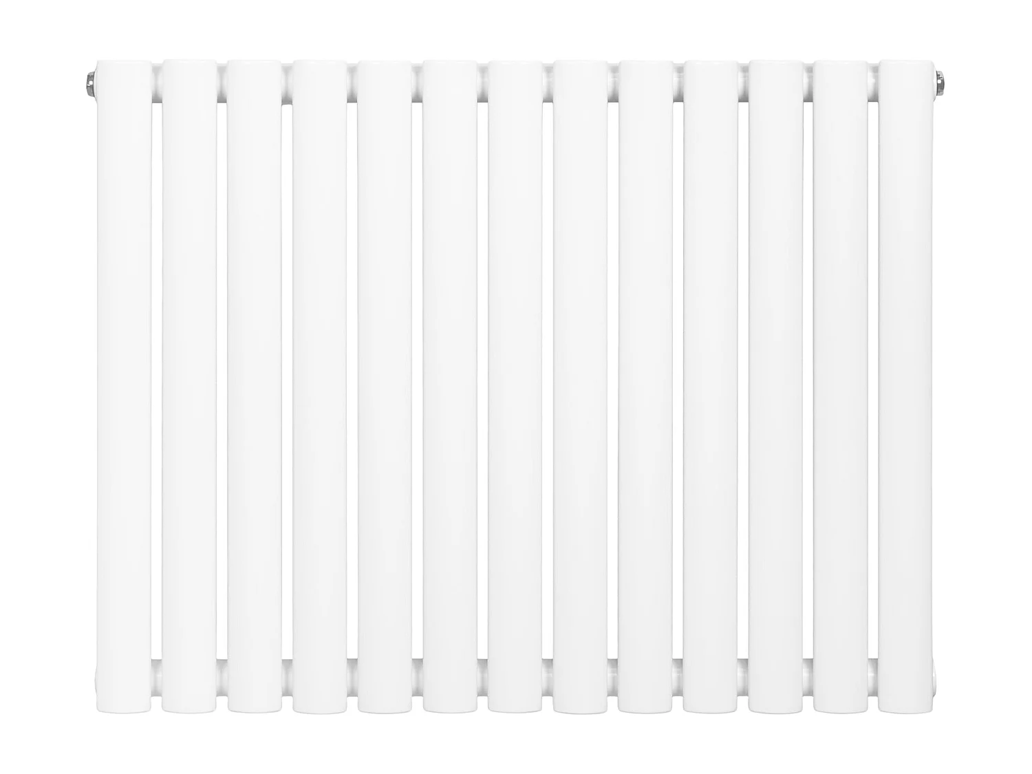 Horizontaal design radiator ovaal - 1 kolom - wit - 600 x 780 mm