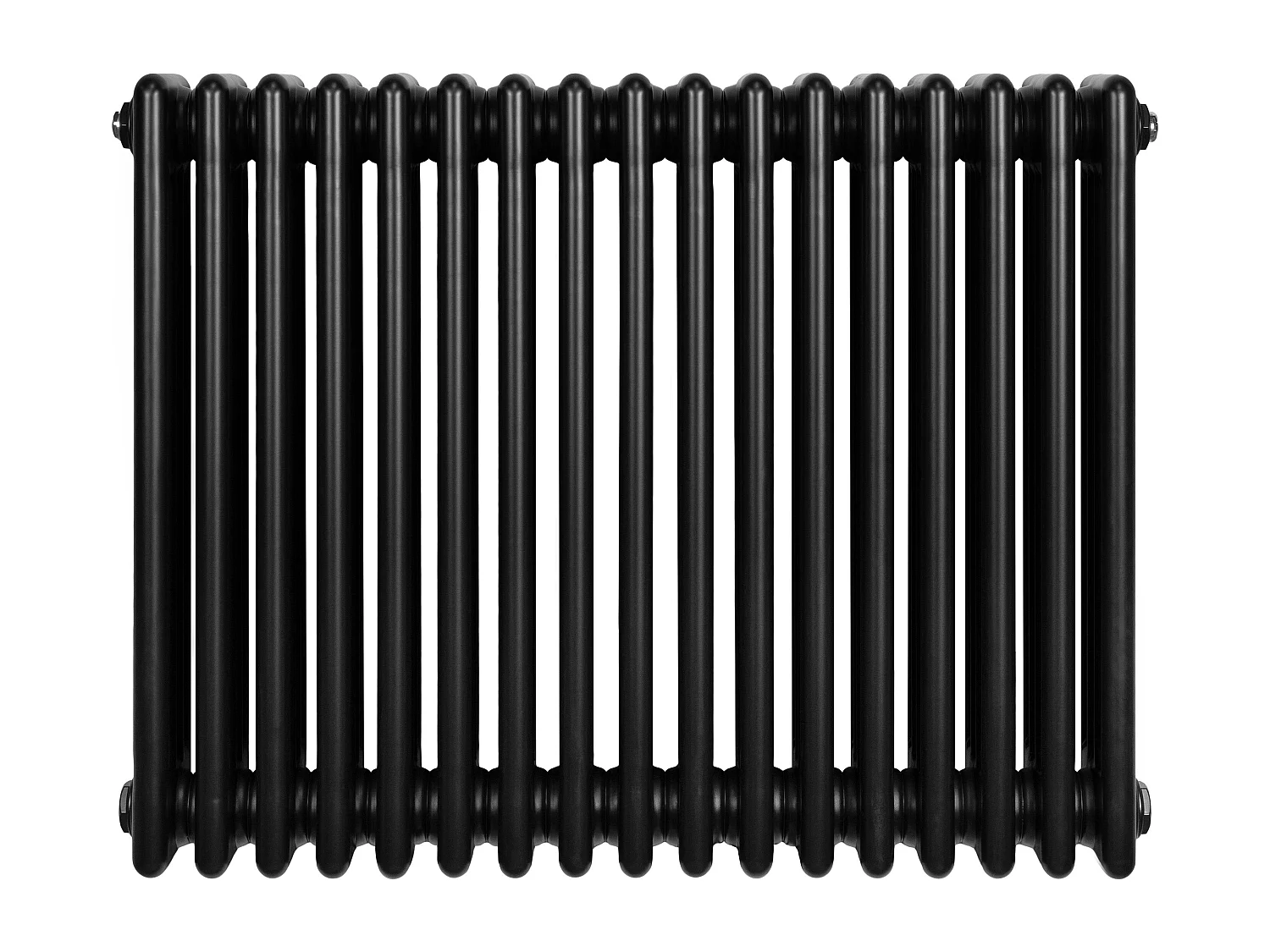 Radiador Horizontal 4 Colunas 600x785 mm - Preto, Aço Carbono 1.5 mm, 756 W, Alta Eficiência, Fácil Instalação, Durável e Design Clássico