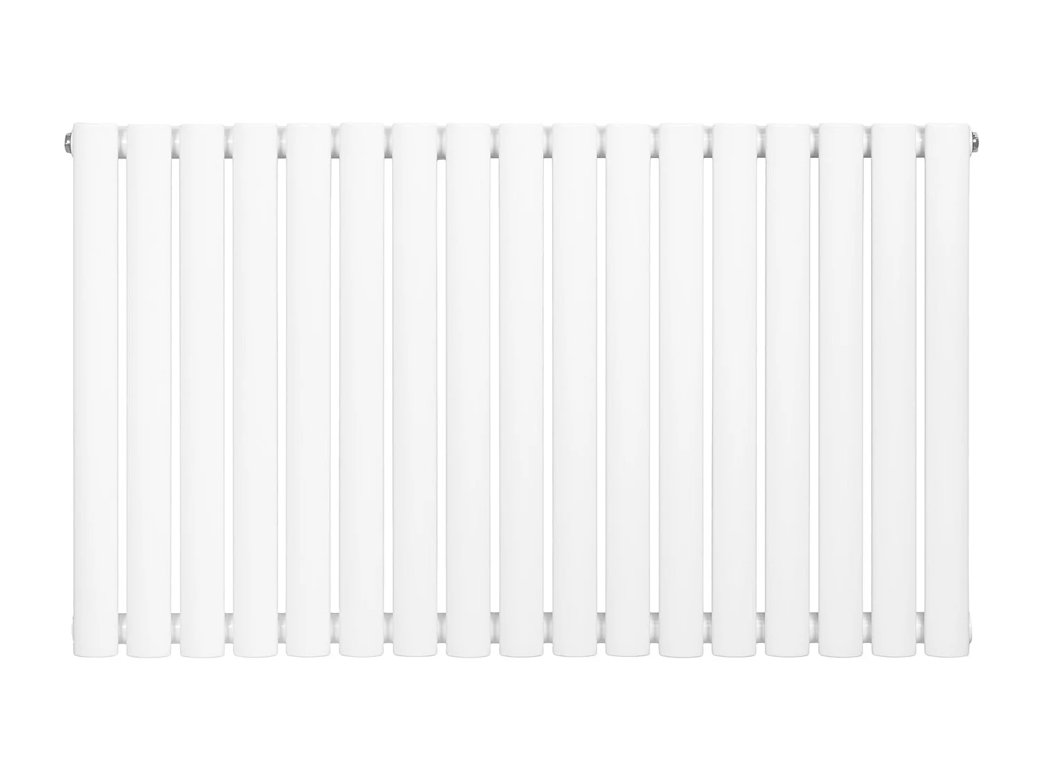 Horizontaal design radiator ovaal - 1 kolom - wit - 600 x 1020 mm