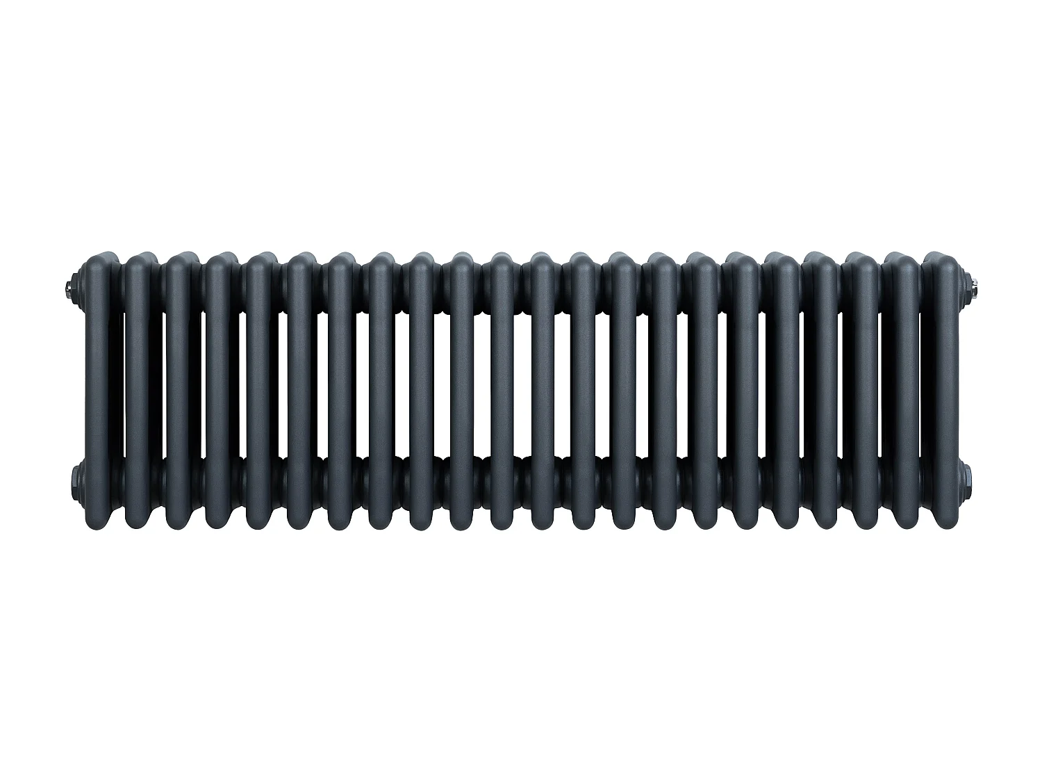 Radiador Tradicional Horizontal 4 Columnas - Gris Antracita | 300mm x 1010mm | Acero Premium 1114 W | Soportes, Kit, Cepillo | Garantía 15 Años | Calefacción