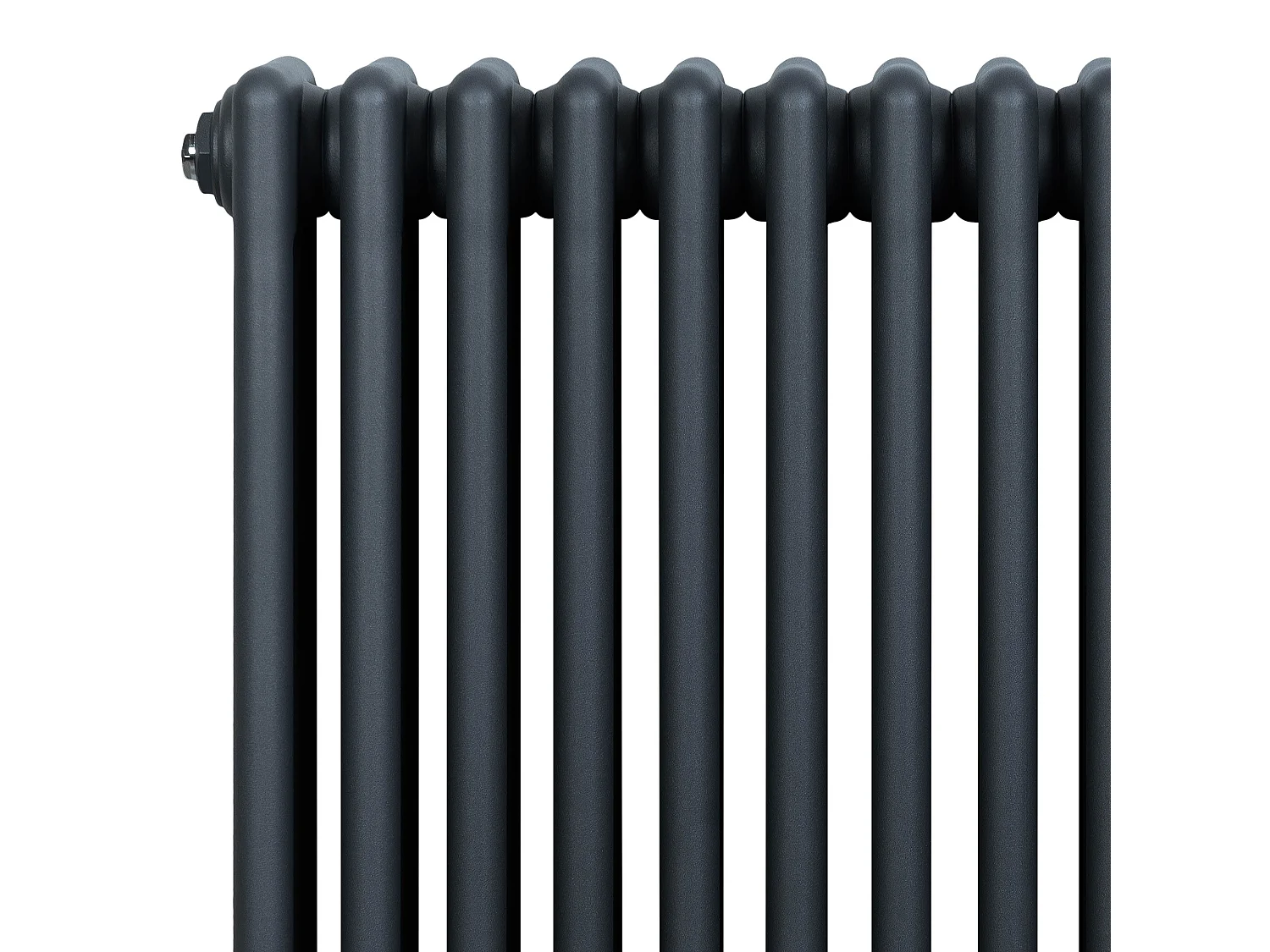 Radiador Tradicional Horizontal 4 Columnas - Gris Antracita | 300mm x 1010mm | Acero Premium 1114 W | Soportes, Kit, Cepillo | Garantía 15 Años | Calefacción