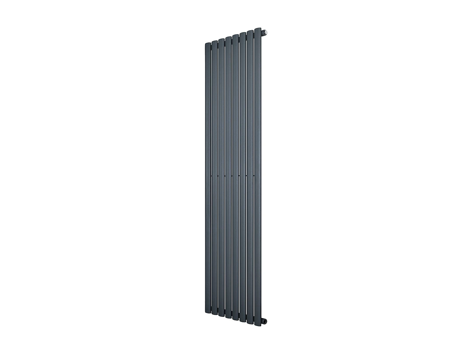 Verticaal design radiator ovaal - 1 kolom - grijs - 1800 x 480 mm