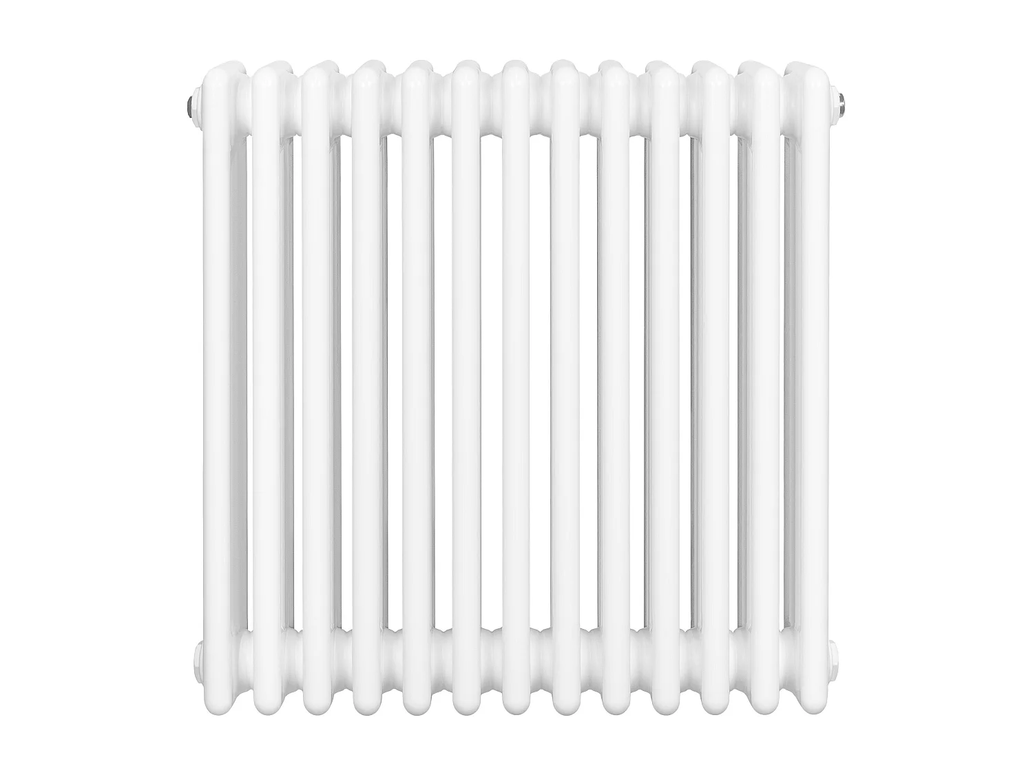Radiador Tradicional Horizontal 4 Columnas - Blanco| 600mm x 605mm | Acero Premium 756 W | Soportes, Kit, Cepillo | Garantía 15 Años | Calefacción