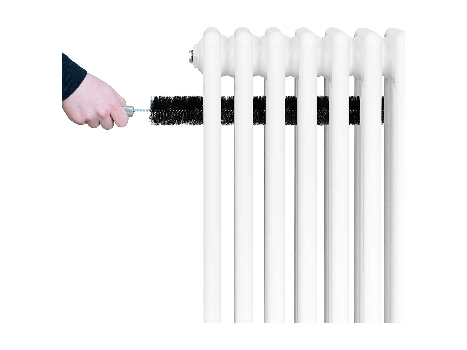 Radiador Tradicional Horizontal 4 Columnas - Blanco| 600mm x 605mm | Acero Premium 756 W | Soportes, Kit, Cepillo | Garantía 15 Años | Calefacción