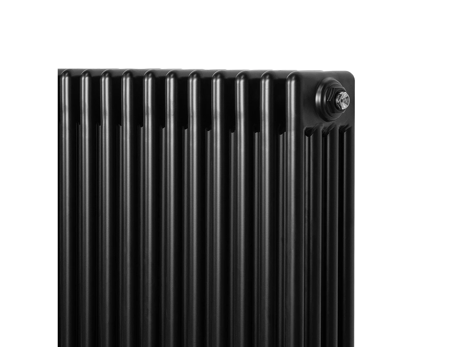 Radiador Vertical 4 Colunas 1800x290 mm - Preto, Aço Carbono 1.5 mm, 1728 W, Alta Eficiência, Fácil Instalação, Durável e Design Clássico