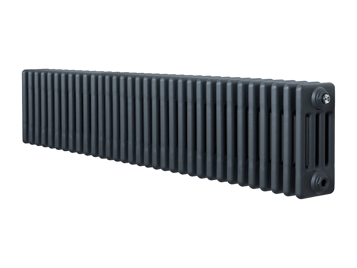Radiatore Tradizionale 4 Colonne Orizzontale Antracite 300 x 1505 mm