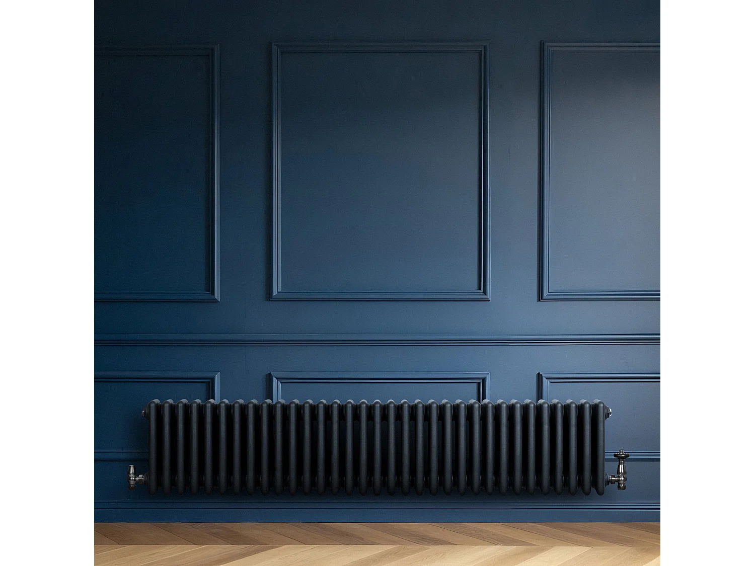 Radiatore Tradizionale 4 Colonne Orizzontale Antracite 300 x 1505 mm