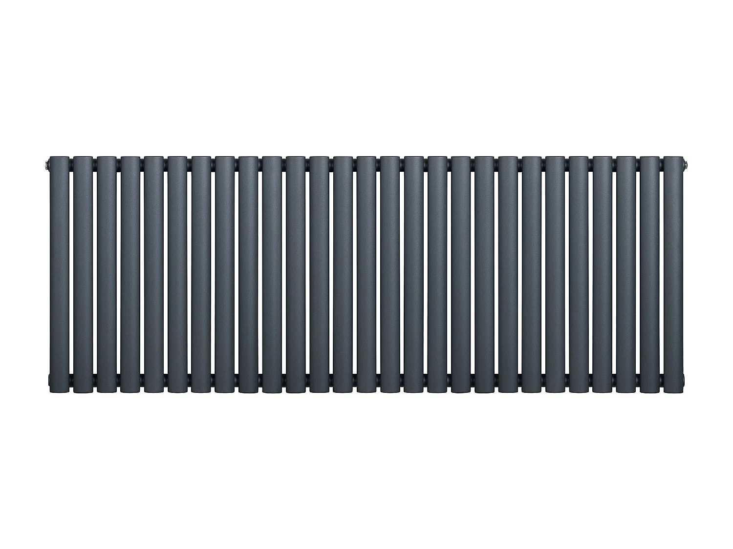 Horizontaal design radiator ovaal - 1 kolom - antraciet grijs - 600 x 1620 mm