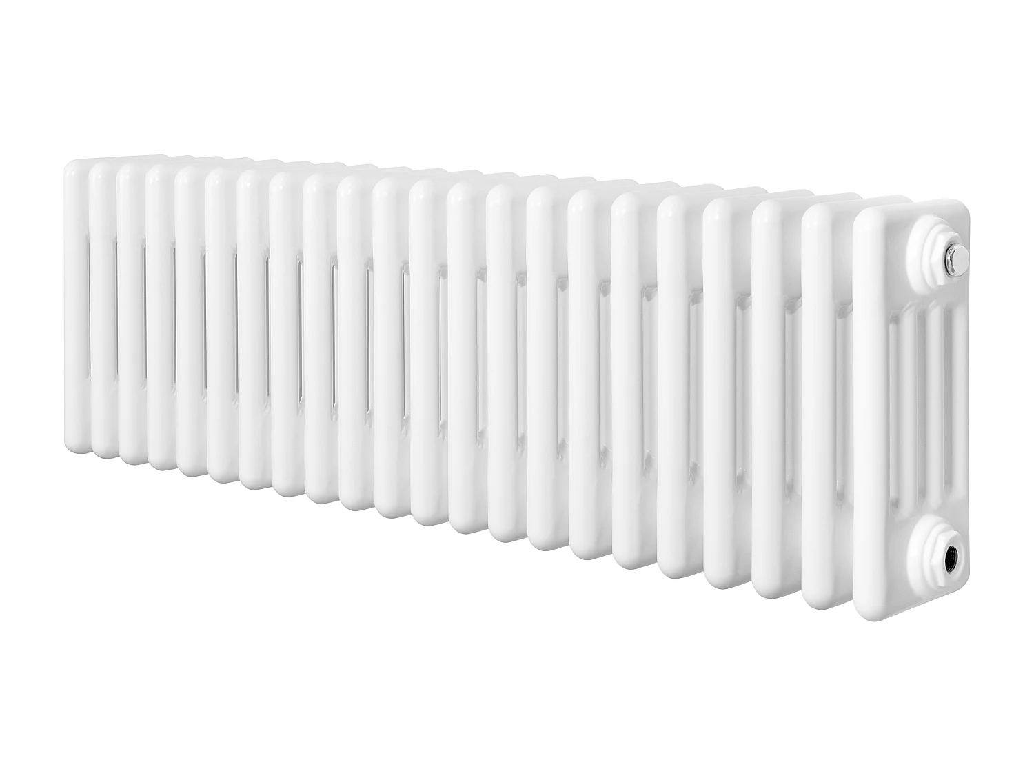 Radiador Horizontal 4 Colunas 300x1010 mm - Branco, Aço Carbono 1.5 mm, 1114 W, Alta Eficiência, Fácil Instalação, Durável e Design Clássico