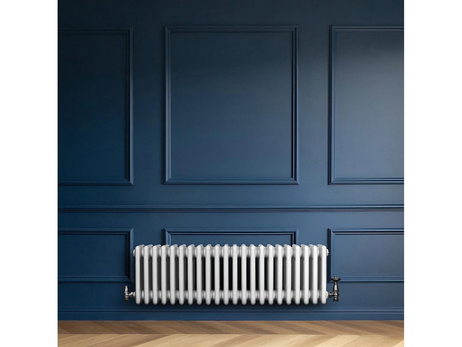 Radiador Horizontal 4 Colunas 300x1010 mm - Branco, Aço Carbono 1.5 mm, 1114 W, Alta Eficiência, Fácil Instalação, Durável e Design Clássico
