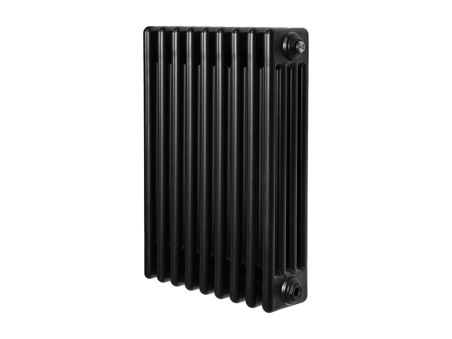 Radiador Tradicional Horizontal 4 Columnas - Negro | 600mm x 425mm | Acero Premium 523 W | Soportes, Kit, Cepillo | Garantía 15 Años | Calefacción