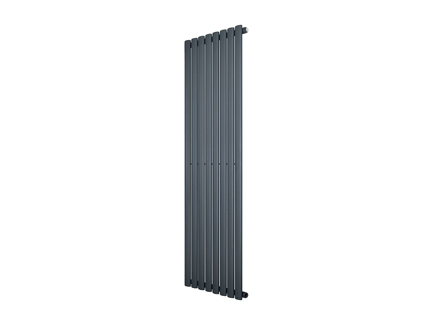 Verticaal design radiator ovaal - 1 kolom - grijs - 1600 x 480 mm