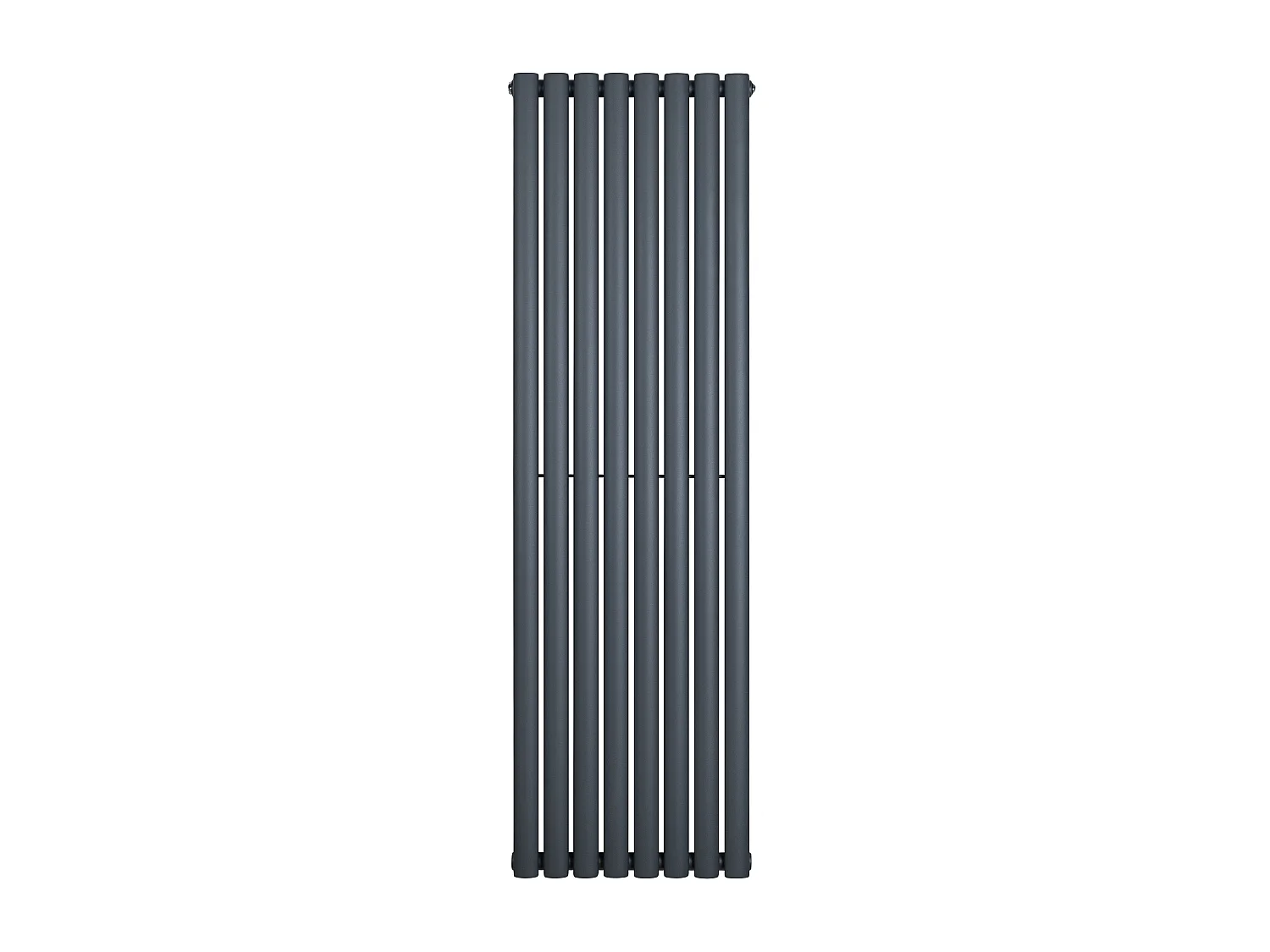 Verticaal design radiator ovaal - 1 kolom - grijs - 1600 x 480 mm