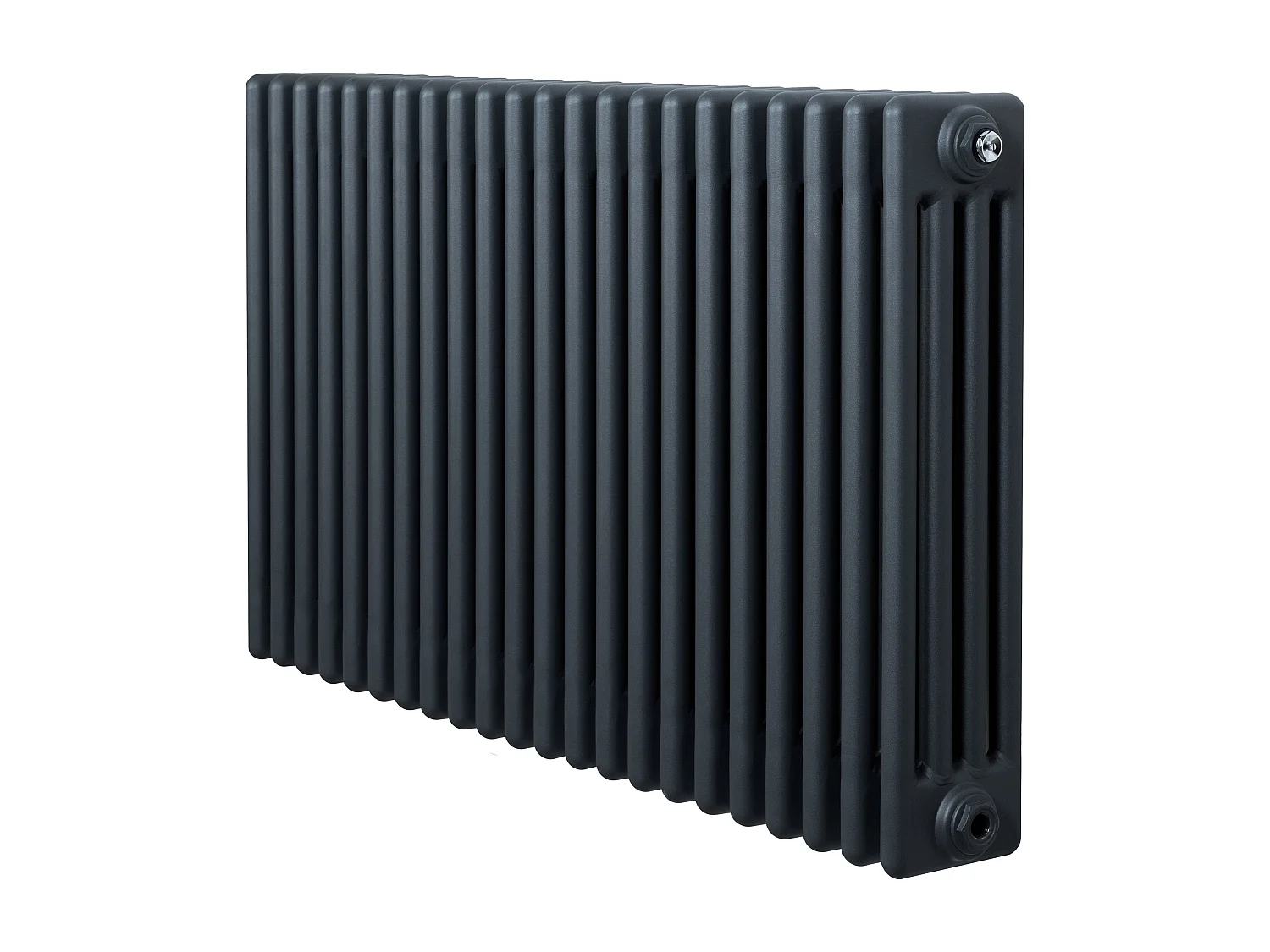 Radiador Horizontal 4 Colunas 600x1010 mm - Cinza Antracite, Aço Carbono 1.5 mm, 1280 W, Alta Eficiência, Fácil Instalação, Durável e Design Clássico