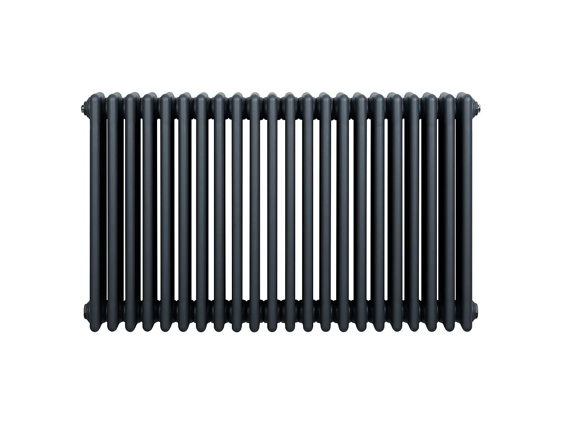 Traditionele 4-kolom radiator - horizontaal - antraciet grijs - 600 x 1010 mm