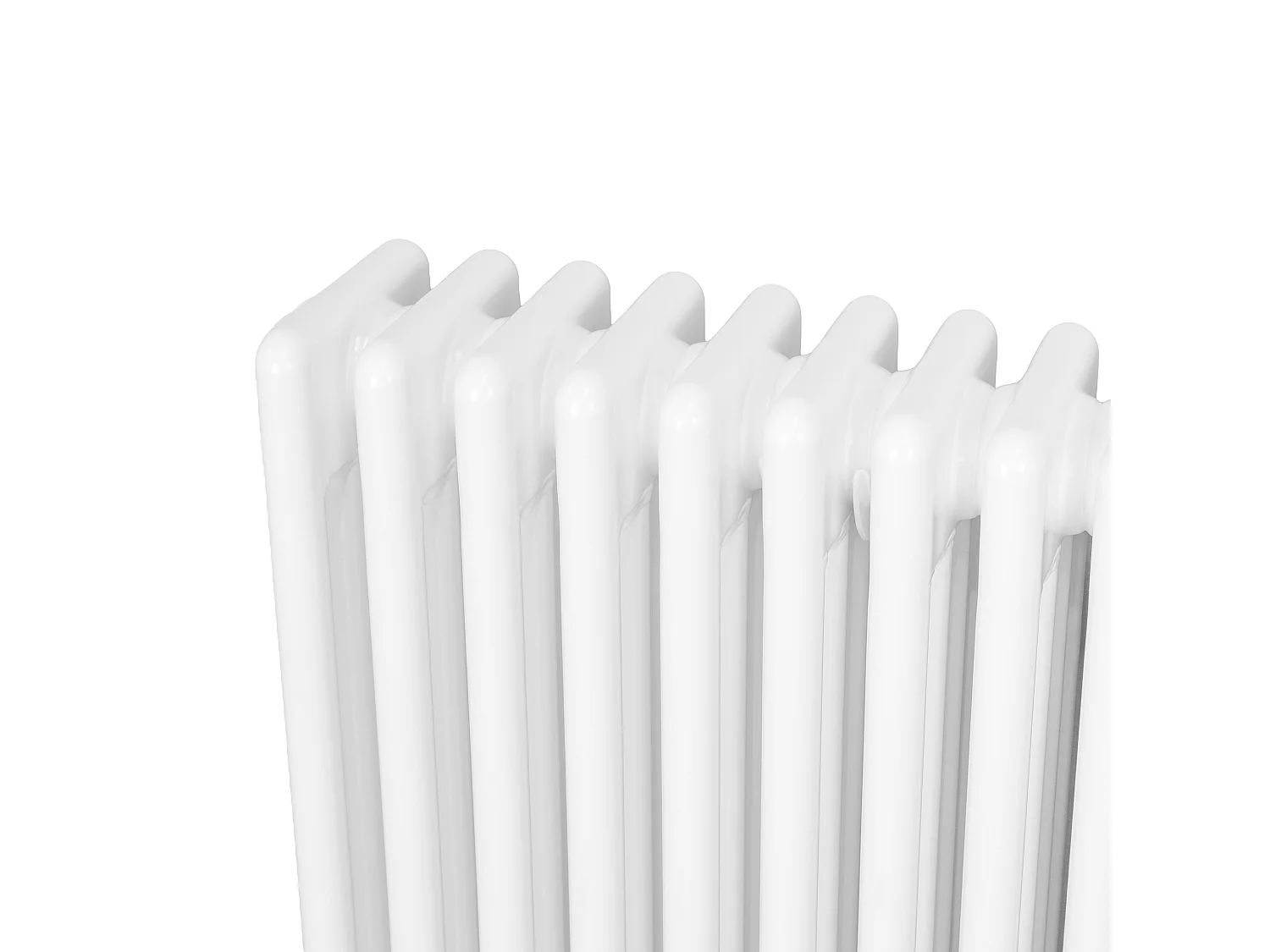 Radiador Vertical 4 Colunas 1800x380 mm - Branco, Aço Carbono 1.5 mm, 2304 W, Alta Eficiência, Fácil Instalação, Durável e Design Clássico