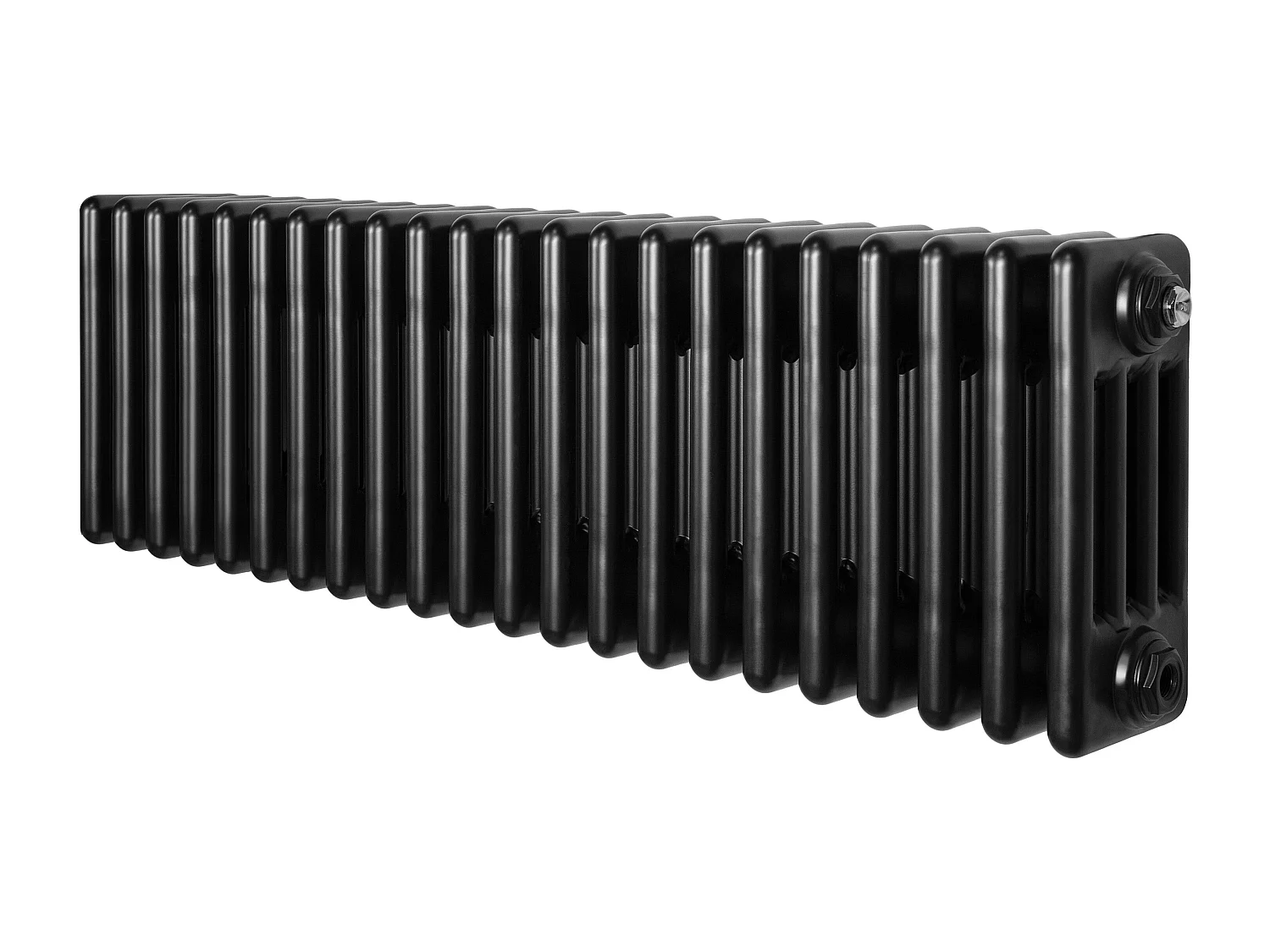 Radiatore Tradizionale 4 Colonne Orizzontale Nero 300 x 1010 mm