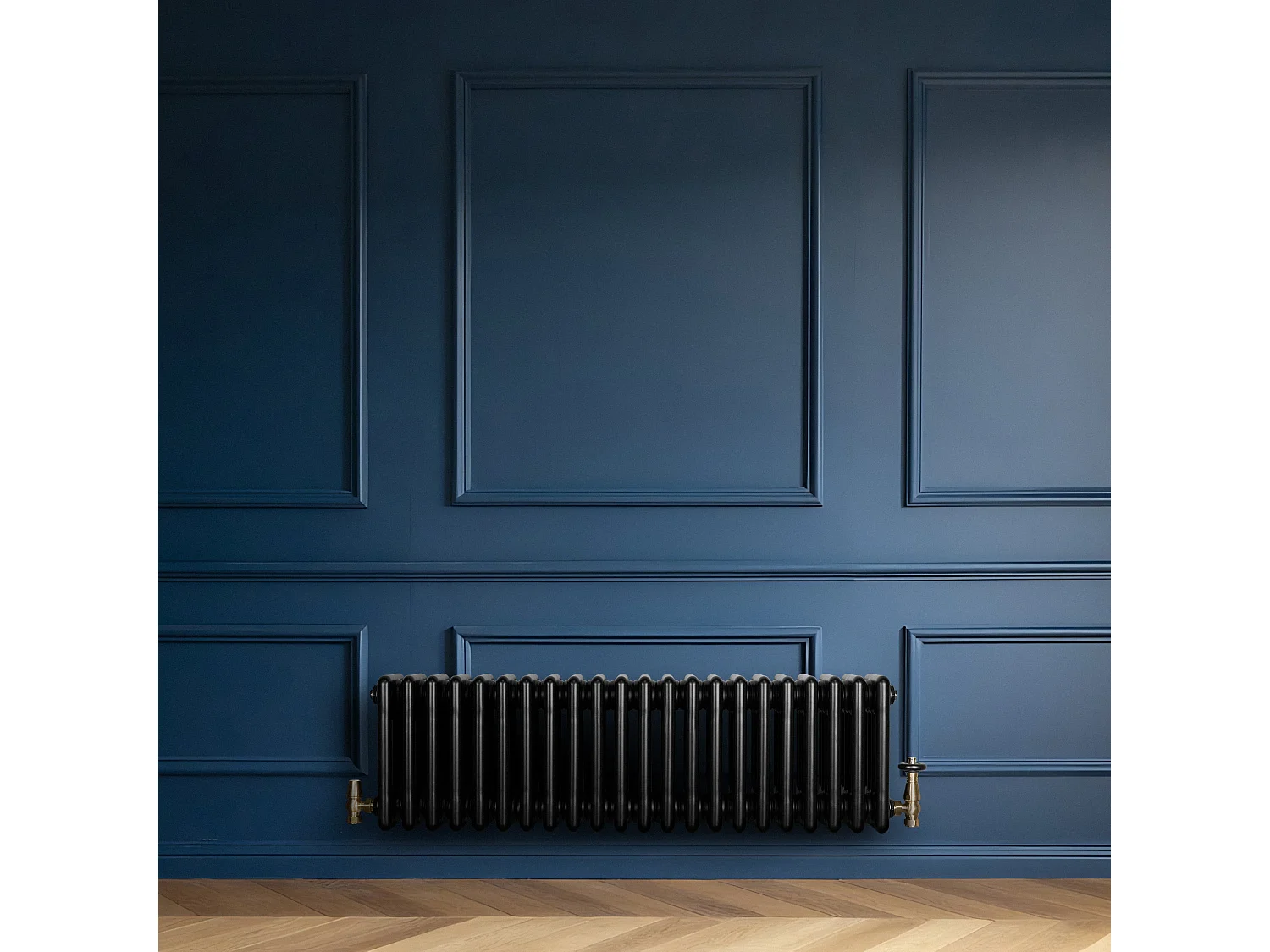 Radiatore Tradizionale 4 Colonne Orizzontale Nero 300 x 1010 mm